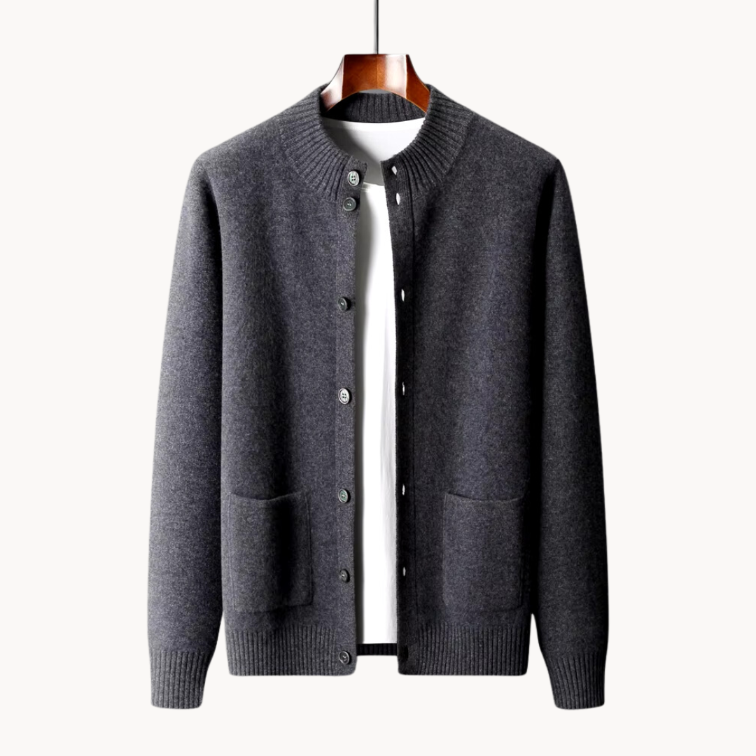 Men's Classic Cardigan Relaxed Fit Long Sleeve Open Front Versatile Layering