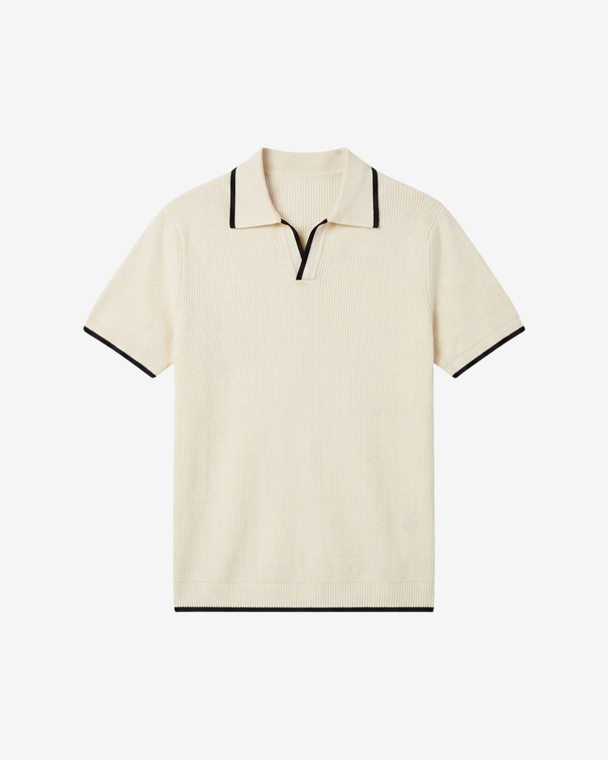 Men's Knit Polo Shirt Harbor Short-Sleeve Collared Ribbed Casual Smart-Casual Everyday Golf Sport Fletcher
