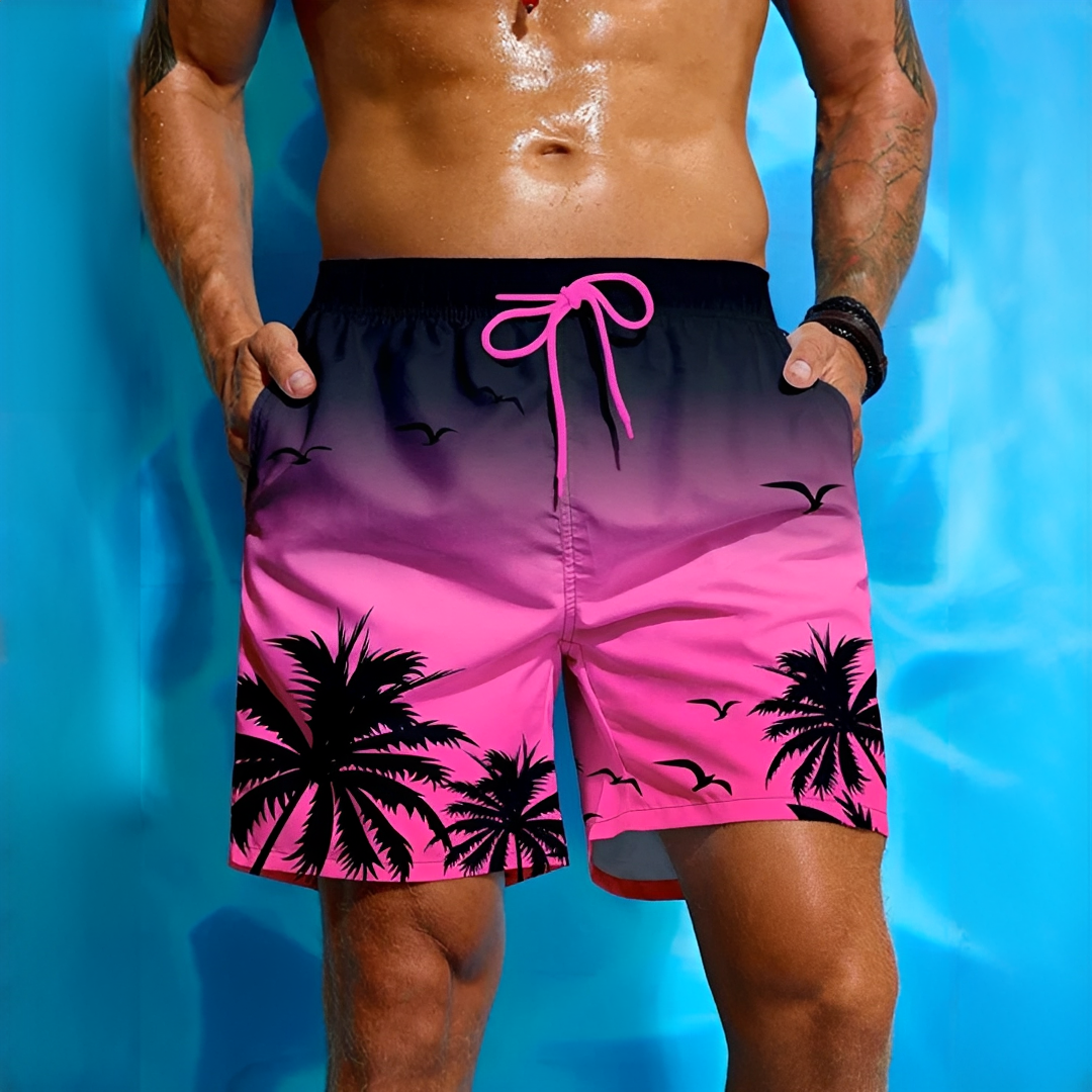 Men's Swim Shorts Quick-Dry Drawstring Mesh Lined Elastic Waist Beach Pool Holiday Everyday Casual Versatile