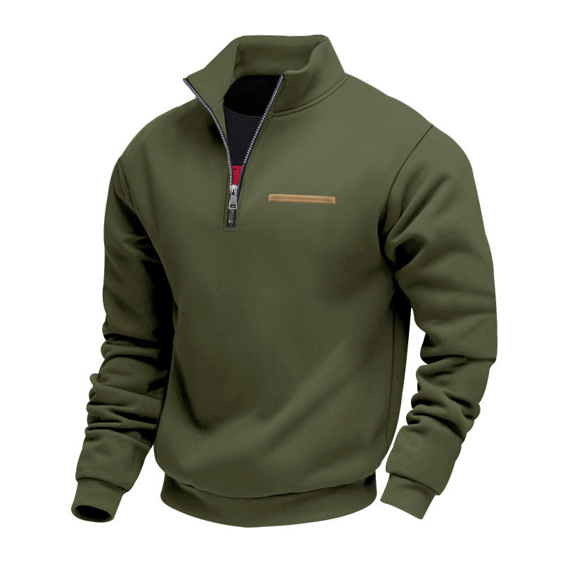 Men's Long Sleeve Half-Zip Shirt Casual Fit Versatile Everyday Layering