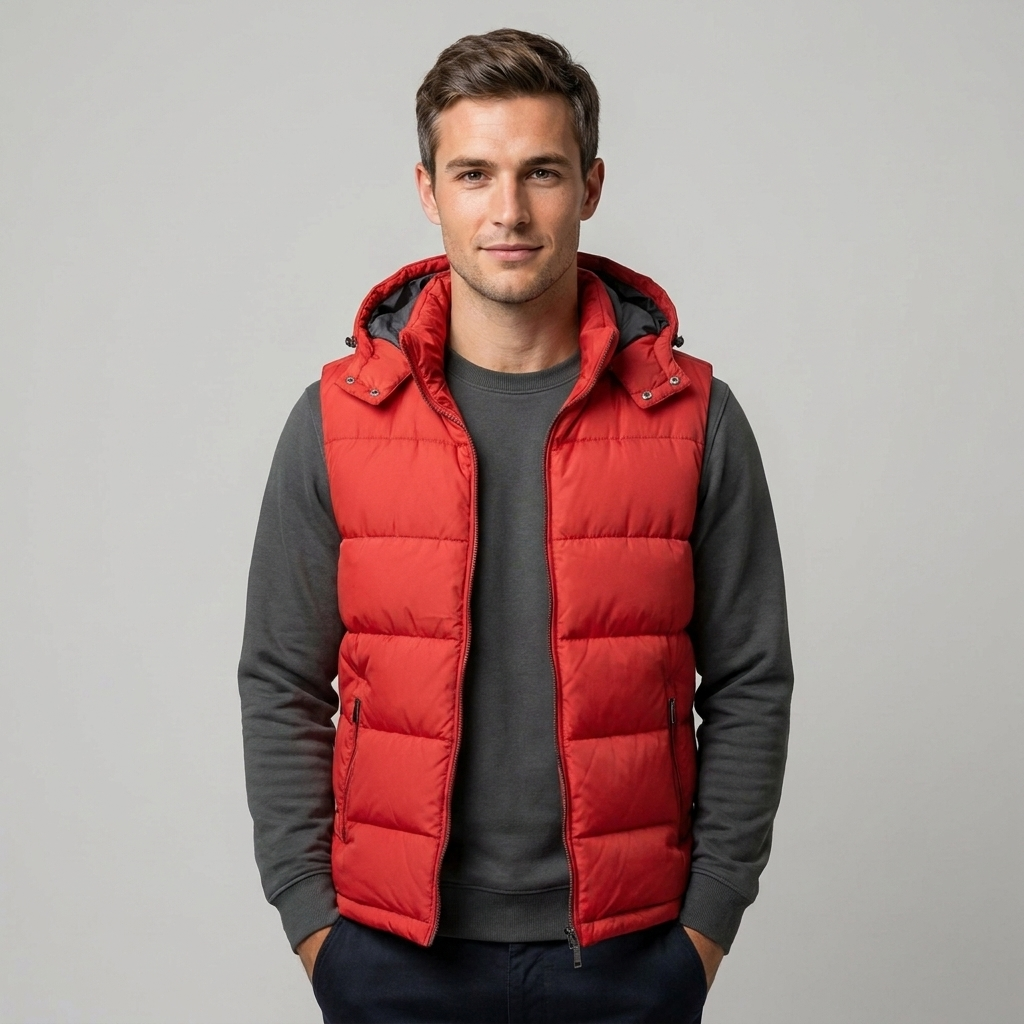 Men's Padded Vest Gilet Bodywarmer Zip-Up Quilted Regular Fit Layering Casual Outdoor Everyday Warm Versatile Braddock