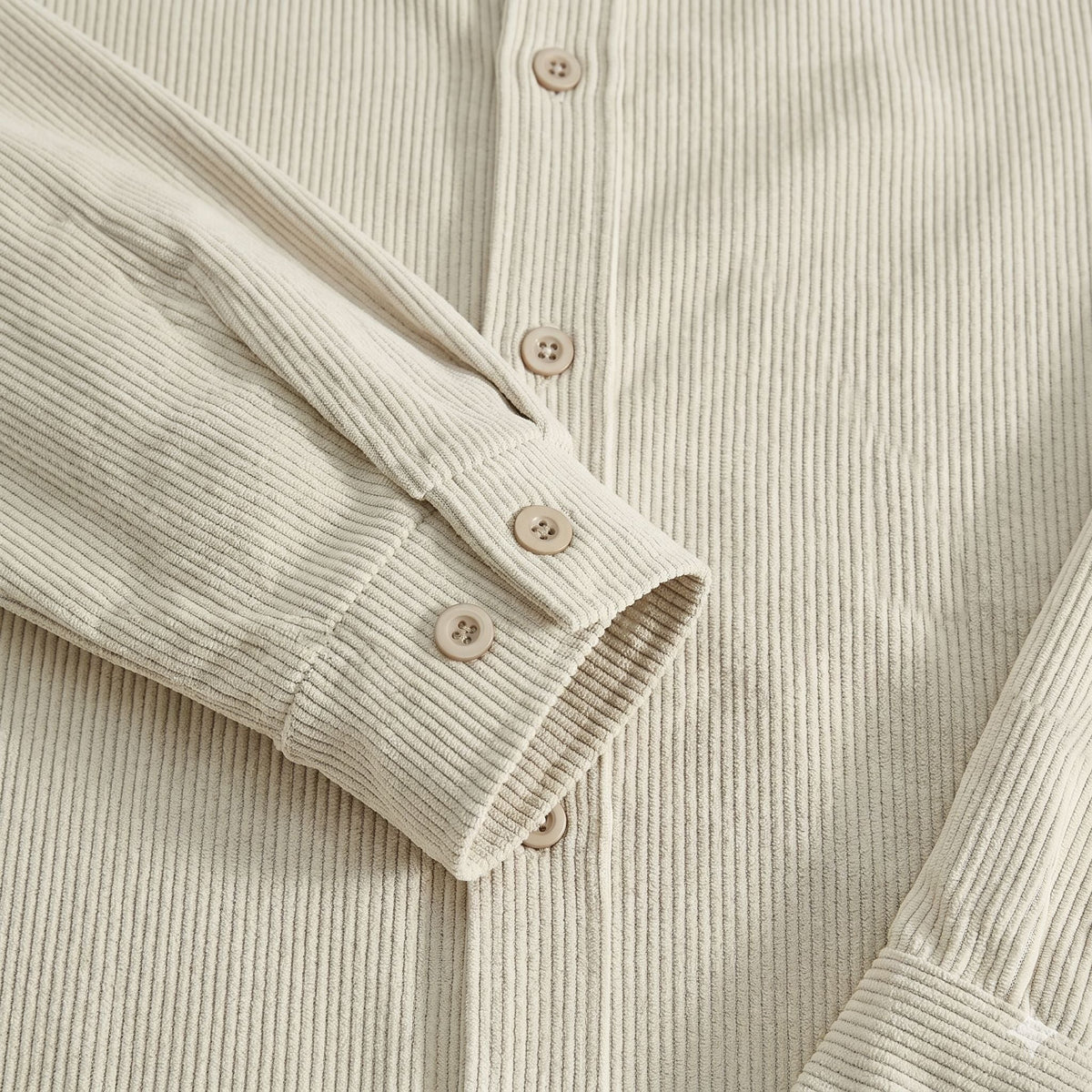 Men's Corduroy Shirt Long-Sleeve Button-Up Collared Overshirt Casual Layering Smart-Casual Everyday Vintage Rhett