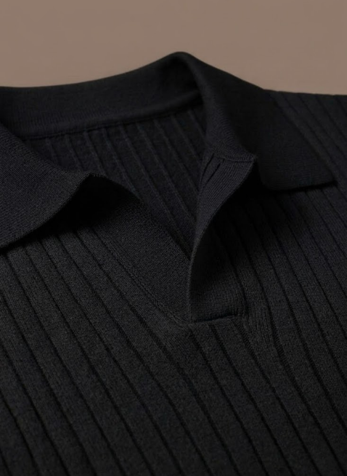 Men's Ribbed Knit Polo Shirt Short-Sleeve Collared Textured Casual Smart-Casual Everyday Golf Holiday Rowley