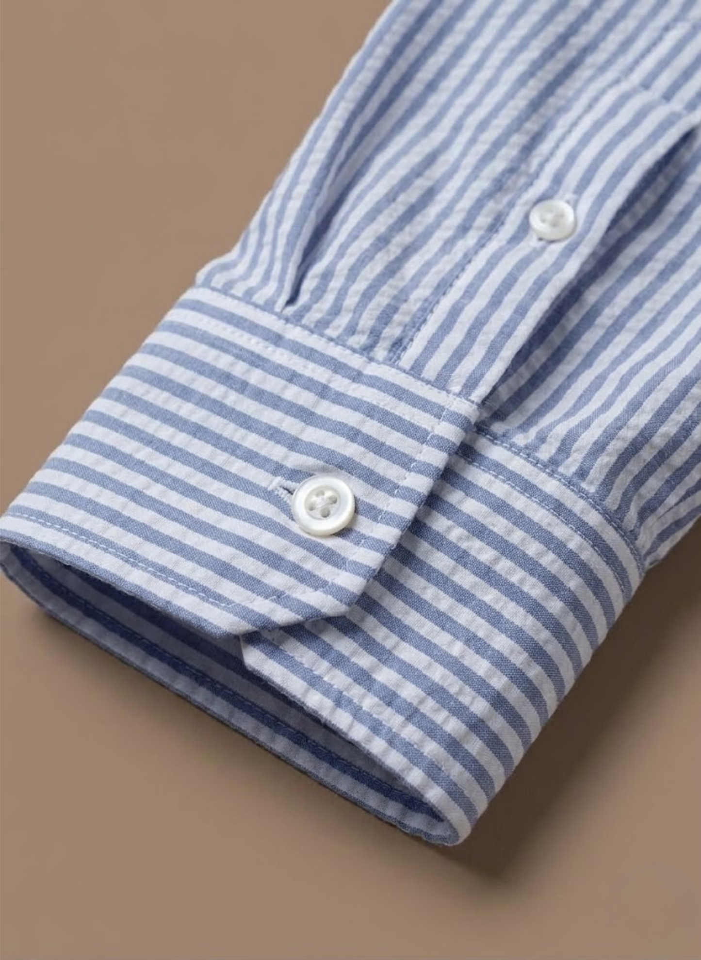Men's Seersucker Shirt Striped Short-Sleeve Button-Up Collared Breathable Casual Holiday Beach Everyday Lachlan