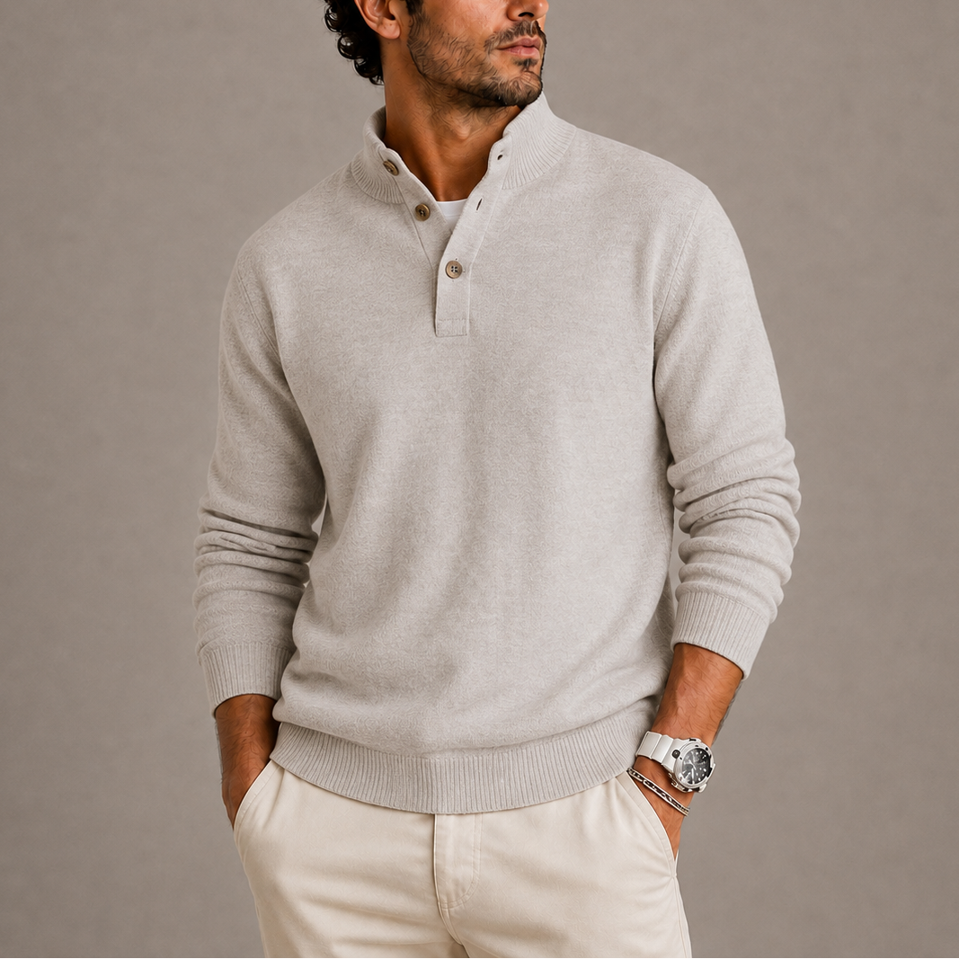 Men's Long Sleeve Knit Polo Sweater Classic Fit Collared Casual Everyday