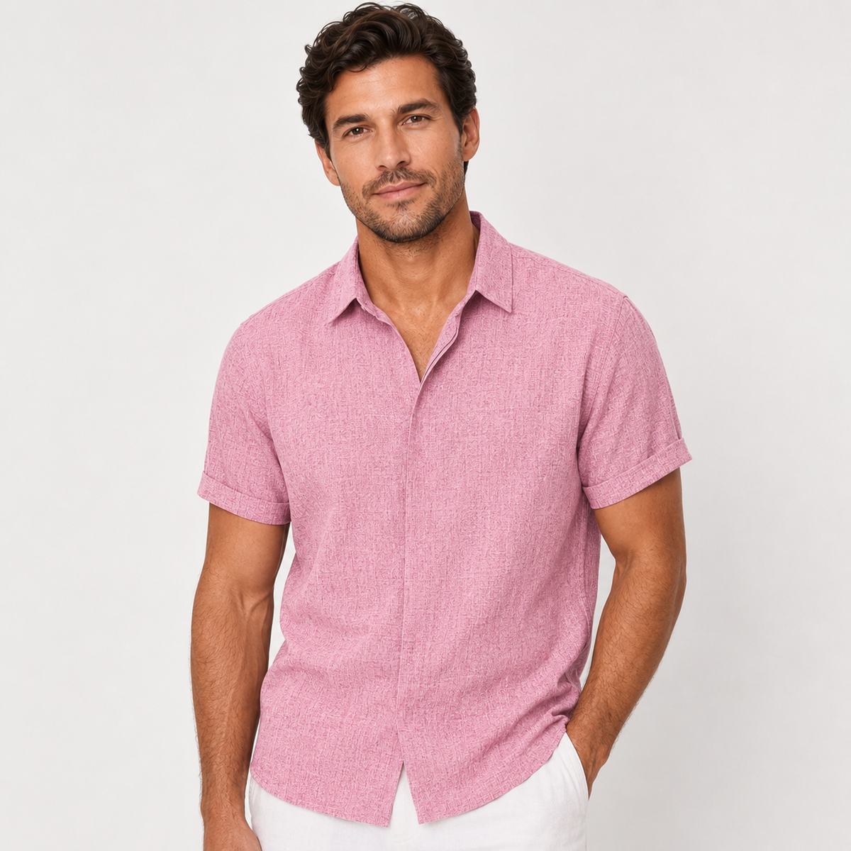 Men's Relaxed-Fit Short-Sleeve Summer Shirt Casual Everyday Lightweight
