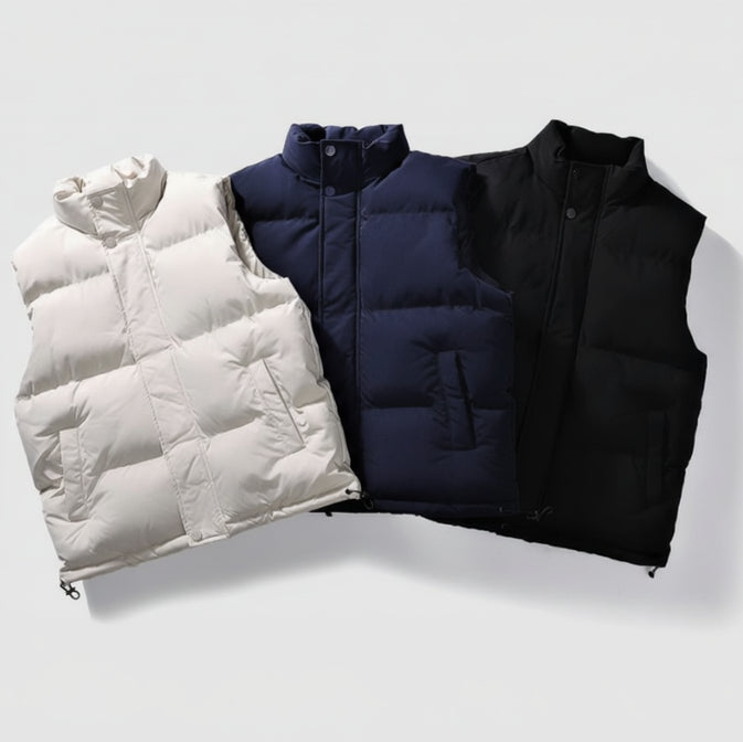 Men's Quilted Bodywarmer Sleeveless Zip Gilet Casual Outdoor Layering Everyday Wear