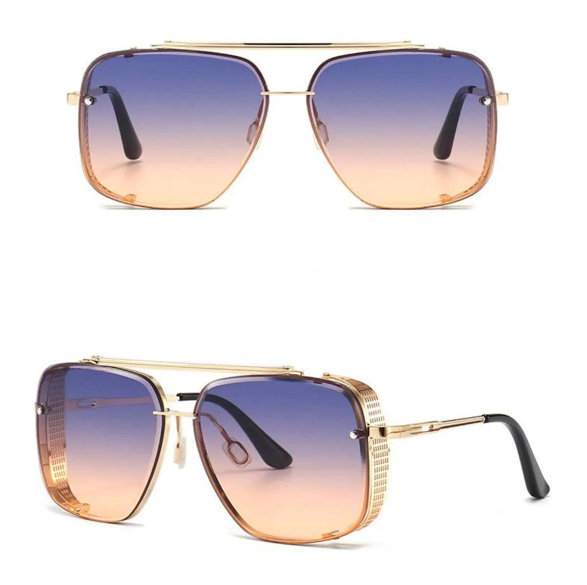 Men's Metal Sunglasses Full-Rim Tinted Lens Elegant Retro Fashion Casual Beach Holiday Everyday Driving