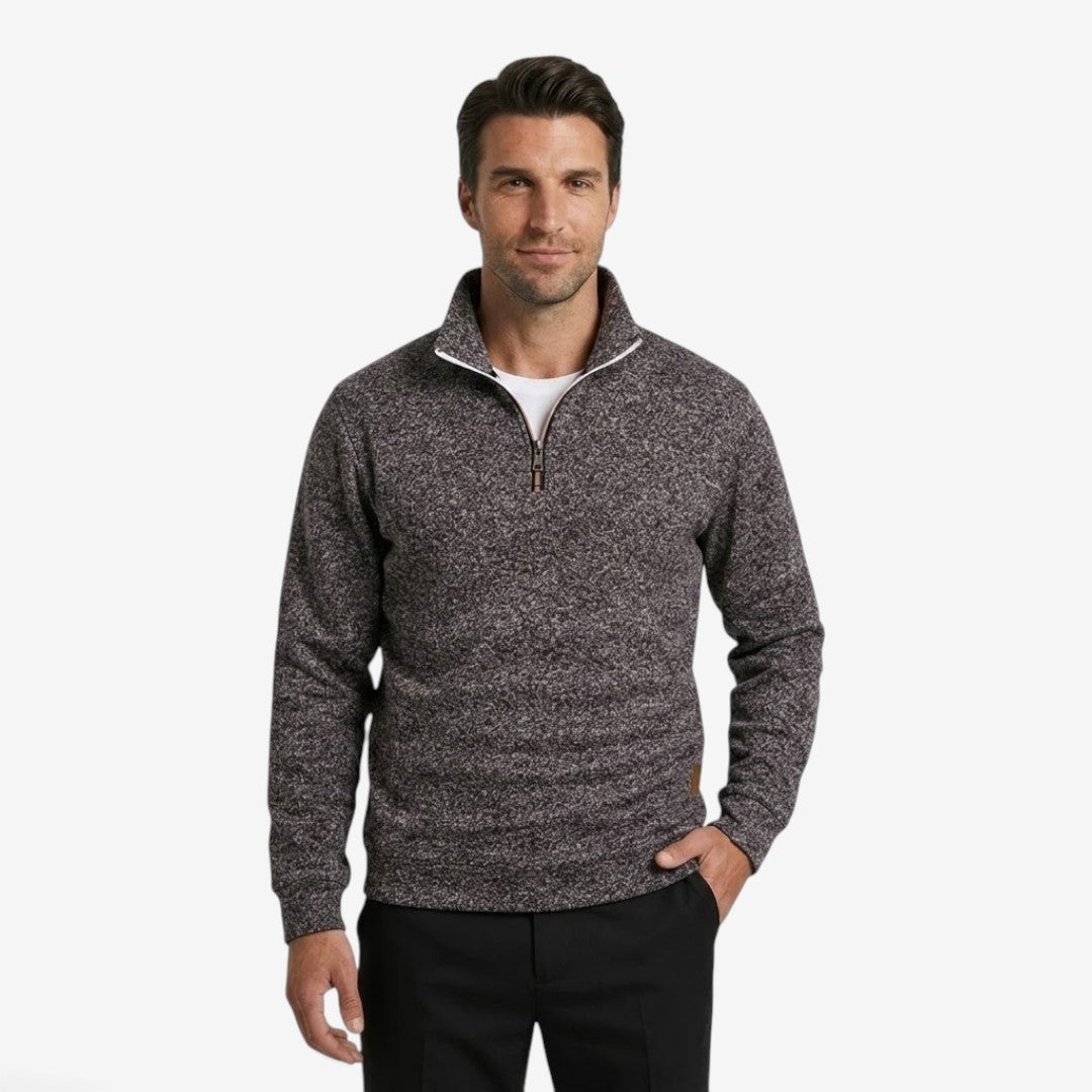 Men's Casual Quarter Zip Jumper Warm Stand Collar Knitwear Stylish Everyday