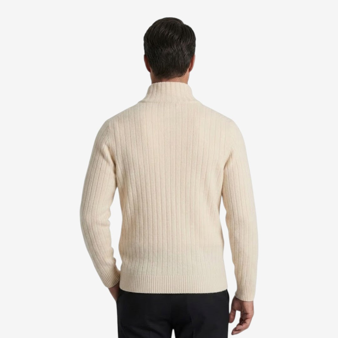 Men's Full Zip Cardigan Warm Winter Knitwear Relaxed Fit Everyday Layering