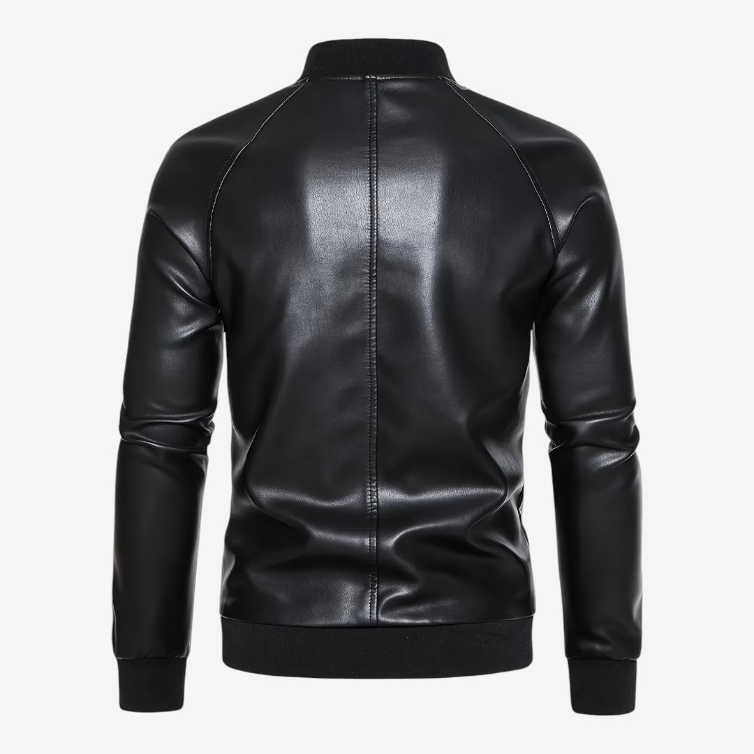 Men's Vintage PU Leather Jacket Loose Fit Streetwear Casual Fashion