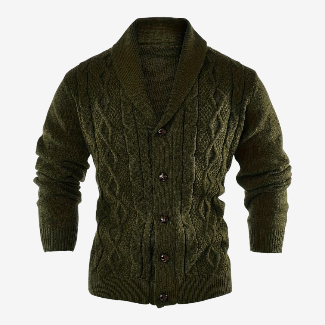 Men's Shawl Collar Cardigan Button-Up Winter Layering Stylish Warmth