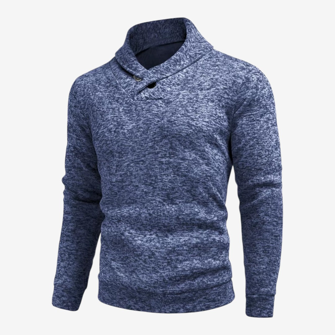 Men's Mock Neck Sweatshirt Button Collar Casual Everyday Layering