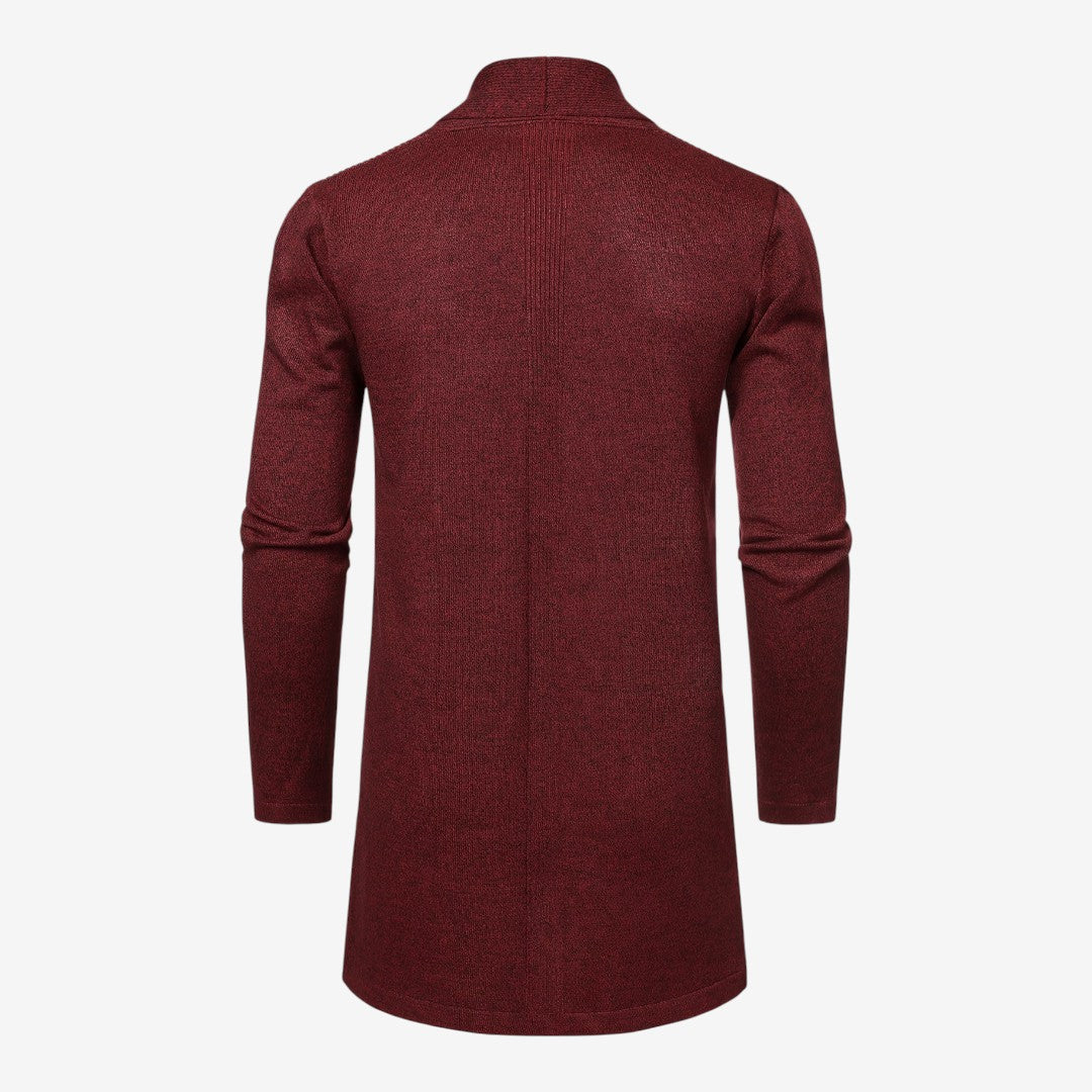 Men's Classic Long Cardigan Open Front Layering Soft Warm Casual