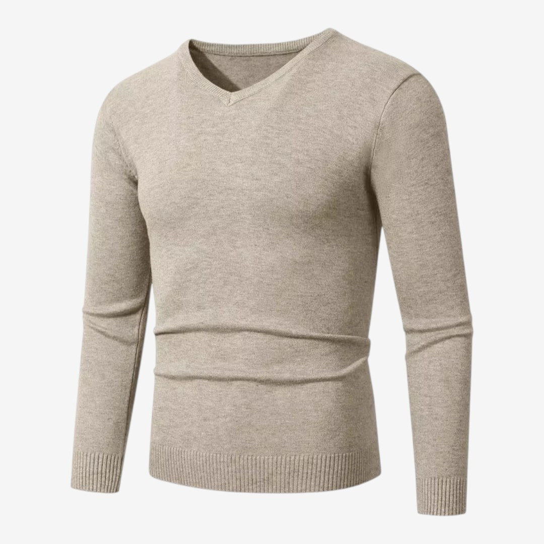 Men's Slim Fit Knit Jumper Soft Casual Style Relaxed Everyday Wear