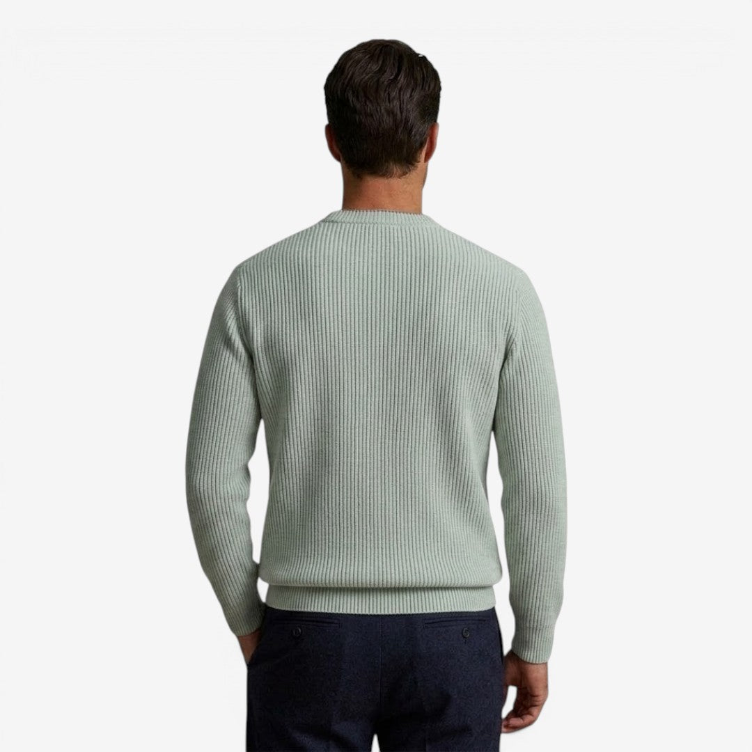 Men's Soft Knit Crew-Neck Jumper Relaxed Fit Long Sleeve Casual Everyday Wear