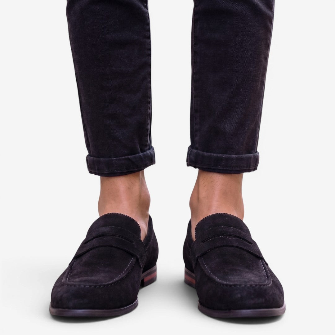 Men's Suede Loafers Slip-On Stylish Casual Shoes for Weddings