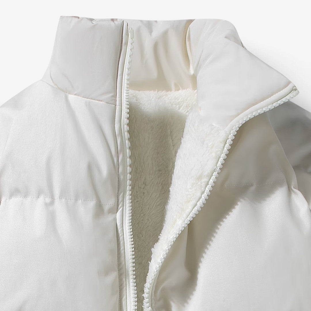 Men's Winter Zip-Up Jacket Stand Collar Warm Casual Streetwear