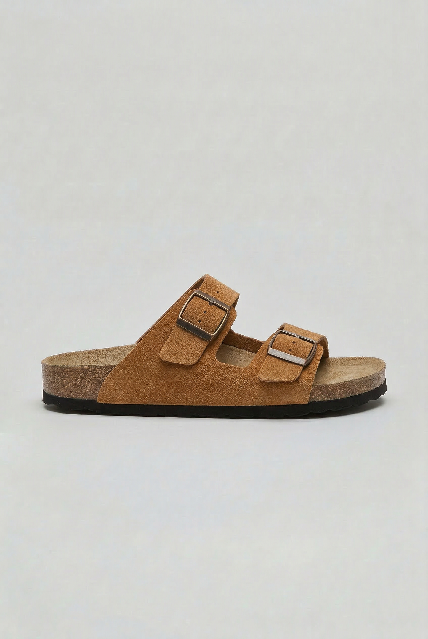 Men's Casual Double Buckle Sandals Contoured Footbed Stylish Everyday Wear