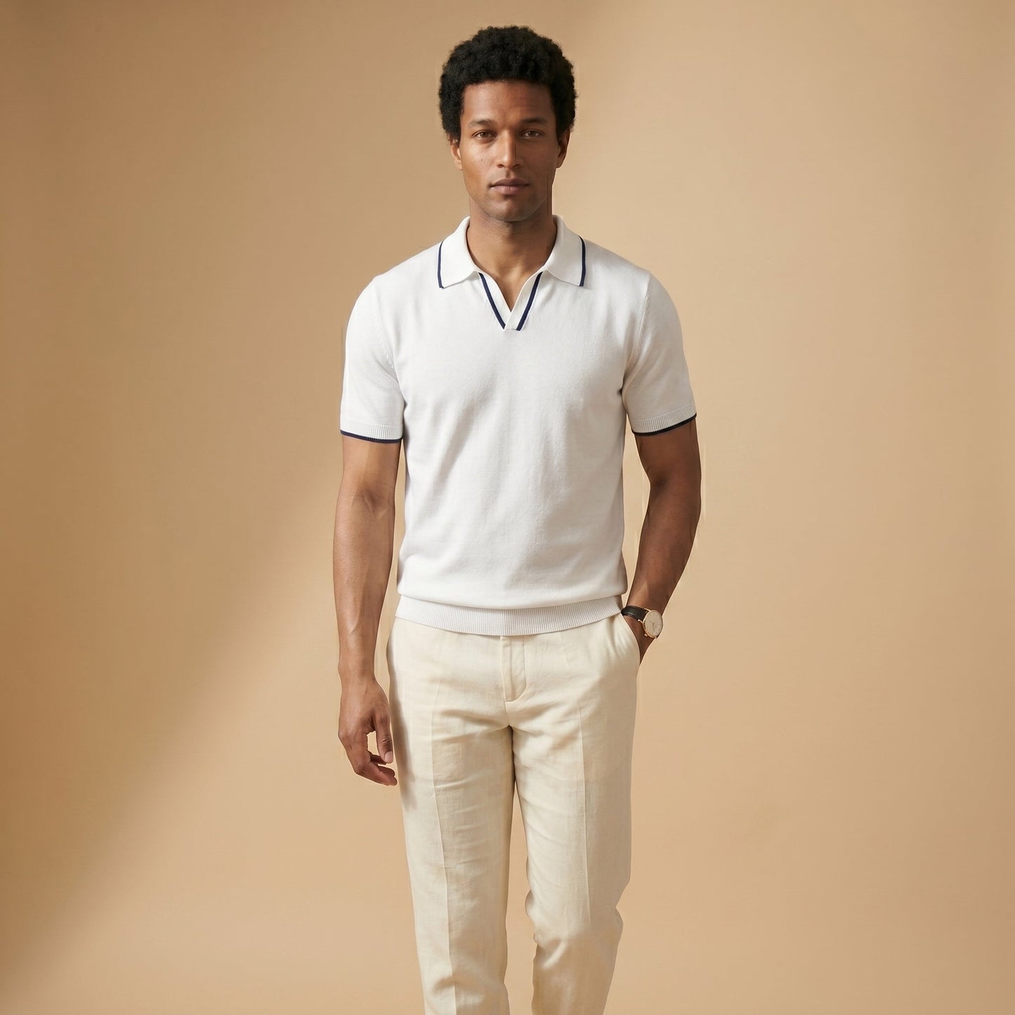 Men's Polo Shirt Slim Fit Short-Sleeve Collared Casual Smart-Casual Everyday Golf Sport Regular Rylan
