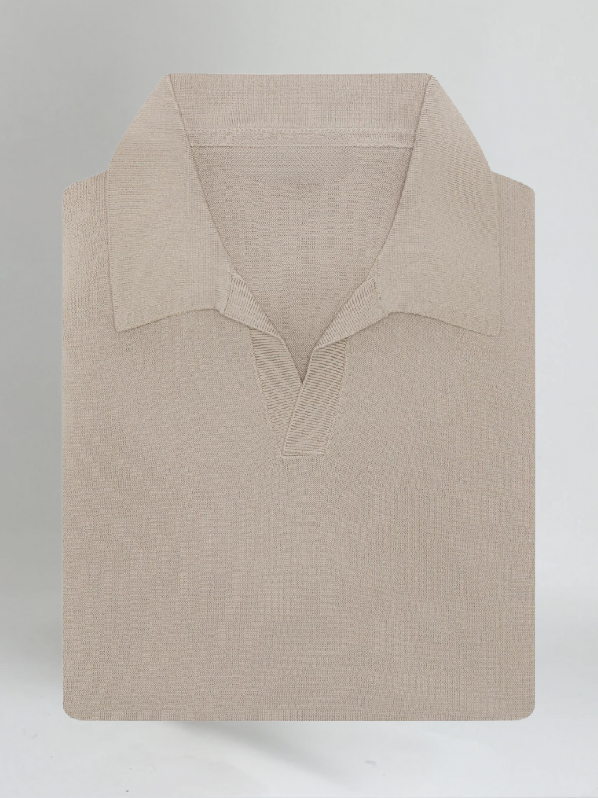 Men's Casual Polo Shirt Short-Sleeve Collared Buttonless Everyday Wear