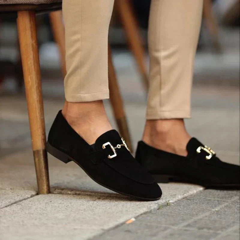 Men's Horsebit Loafers Slip-On Round Toe Moccasin Elegant Smart-Casual Office Formal Casual Leather Look Beaumont