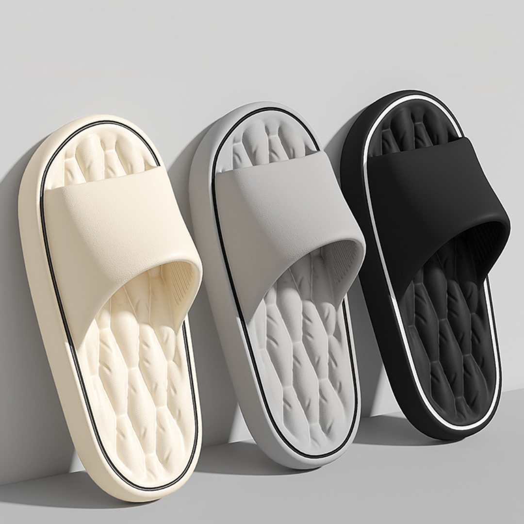 Men's Slide Sandals Pillow Cushioned Footbed Slip-On Open-Toe Casual Beach Pool Everyday Holiday Comfort