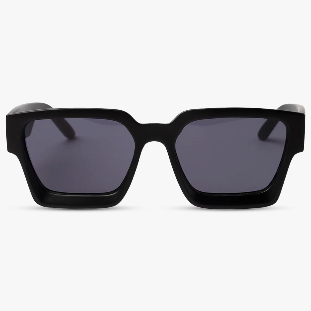 Men's Gloss Black Sunglasses Full-Rim Tinted Lens Square Retro Fashion Casual Beach Everyday Holiday Kingsley
