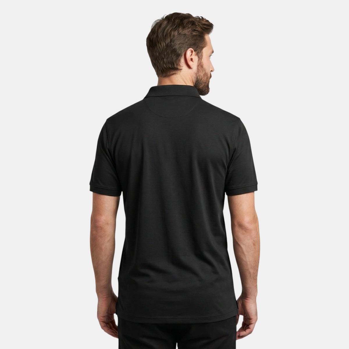 Men's Half-Zip Polo Shirt Short-Sleeve Regular Fit Collared Casual Smart-Casual Everyday Sport Golf Kieran