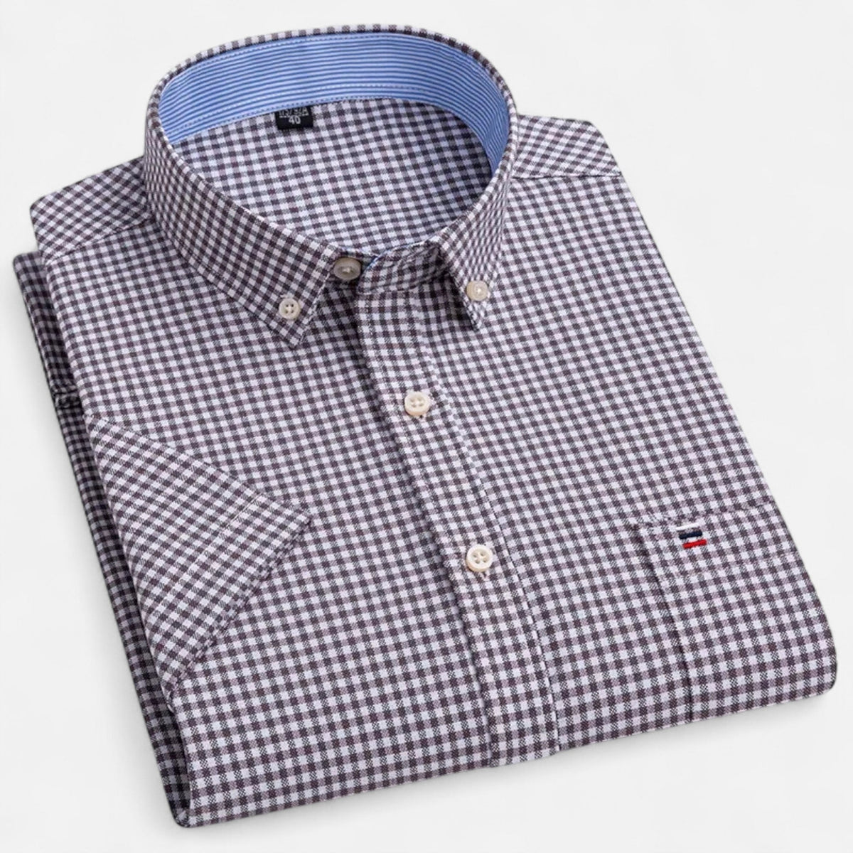 Men's Button-Up Shirt Classic Short-Sleeve Collared Casual Holiday Beach Smart-Casual Everyday Relaxed Fit Halsey