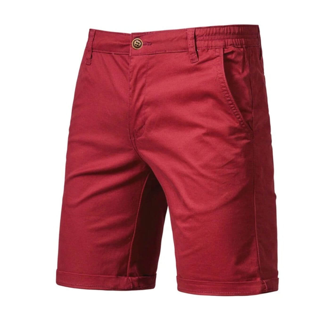 Men's Stretch Shorts Smart-Casual Flat-Front Knee-Length Chino Elastic Waist Casual Everyday Holiday Delaney