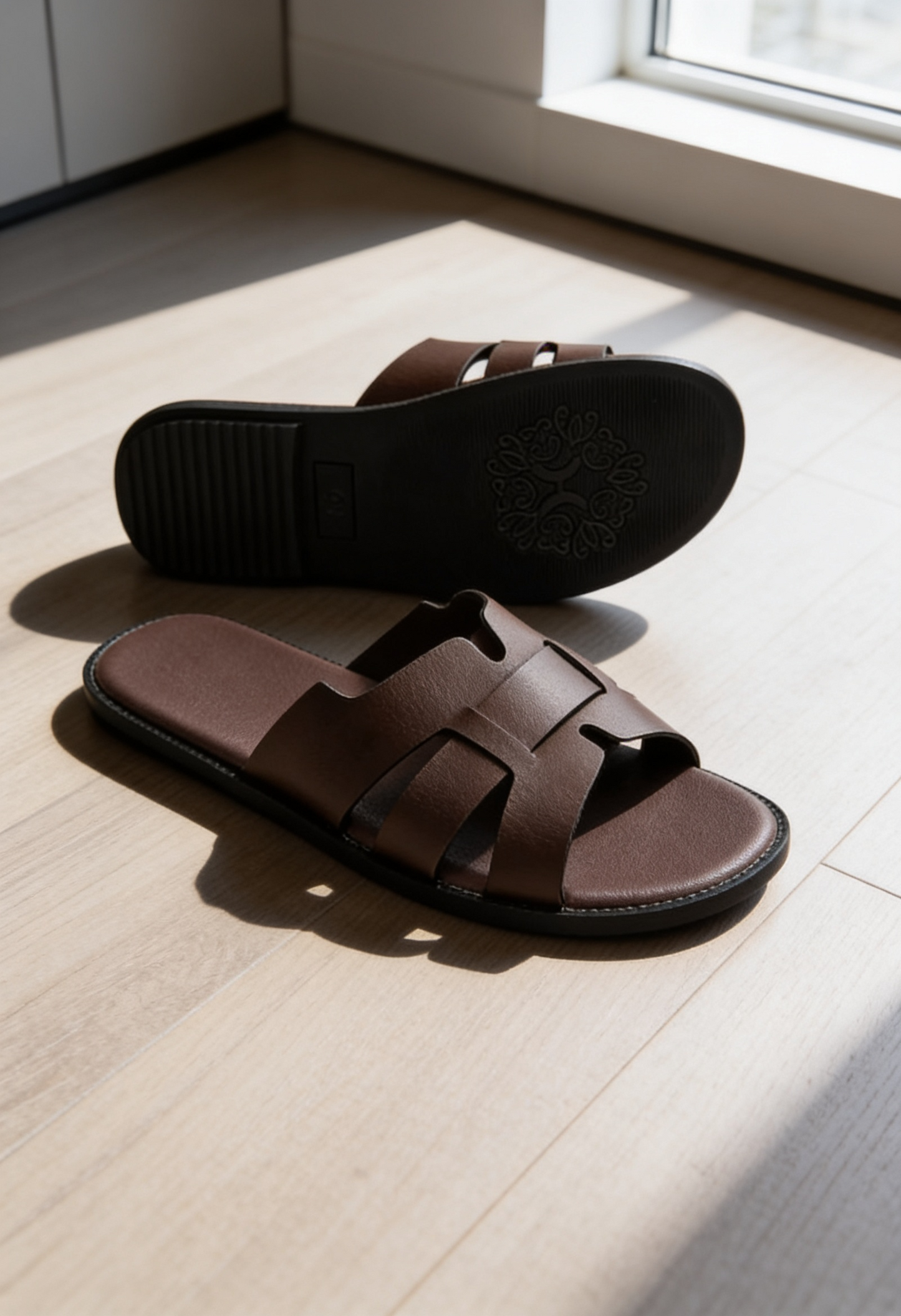 Men's Slide Sandals Open-Toe Adjustable Strap Slip-On Casual Beach Pool Everyday Holiday Milan