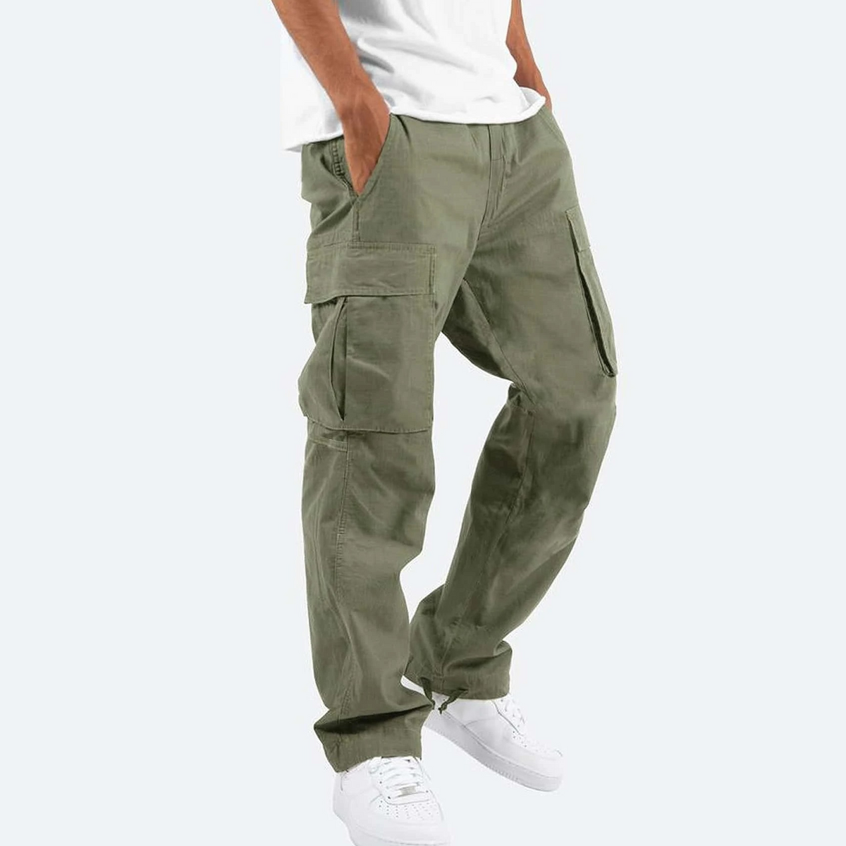 Men's Cargo Trousers Relaxed Fit Multi-Pocket Utility Stylish Everyday