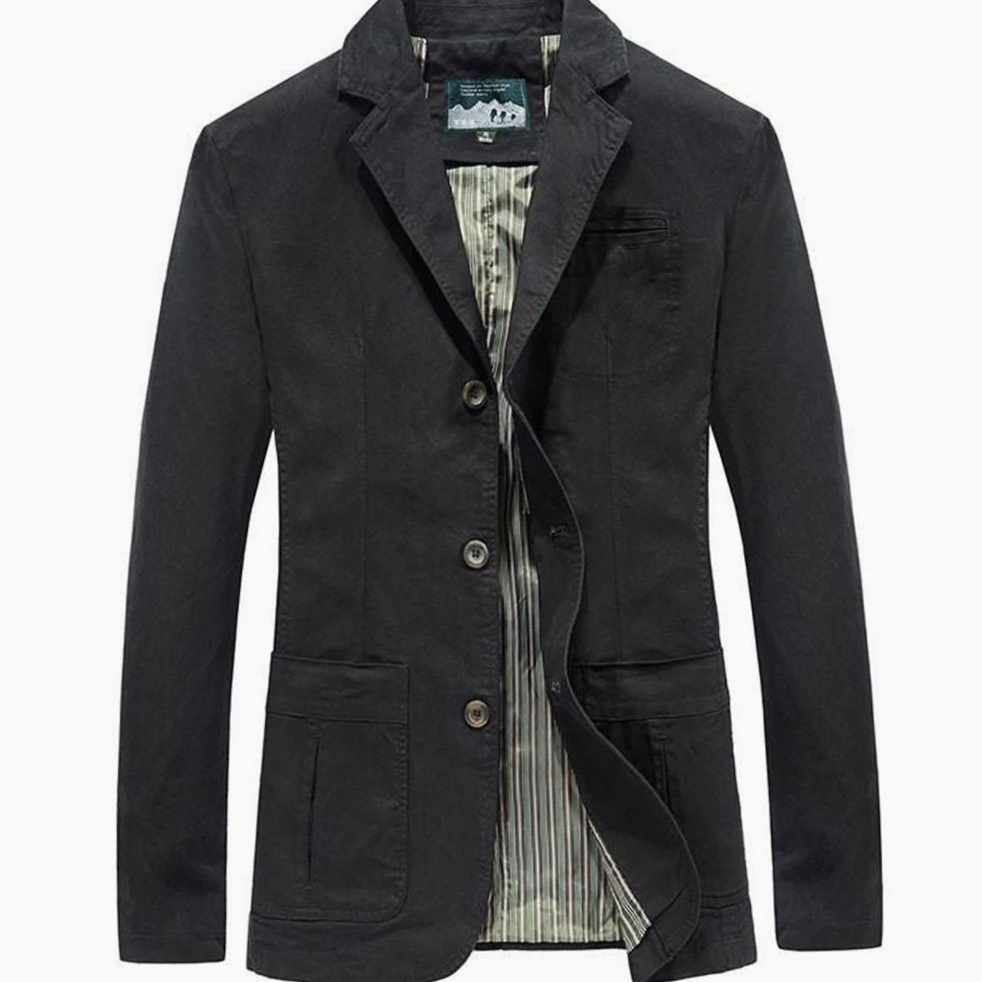 Men's Casual Blazer Single-Breasted Notched Lapel Smart Casual Everyday Jacket