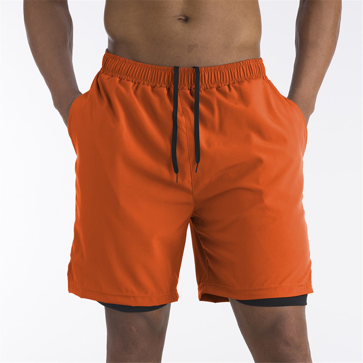 Men's Active Shorts Functional Quick-Dry Elastic Waist Drawstring Mesh Sport Gym Training Running Everyday Athletic Flint