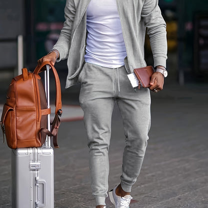 Men's Casual Outfit Set Relaxed Fit Short-Sleeve Layered Everyday Style