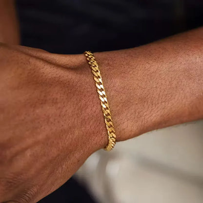 Men's Bracelet Set Cuban Link and Rope Chain Stylish Accessory Everyday Wear