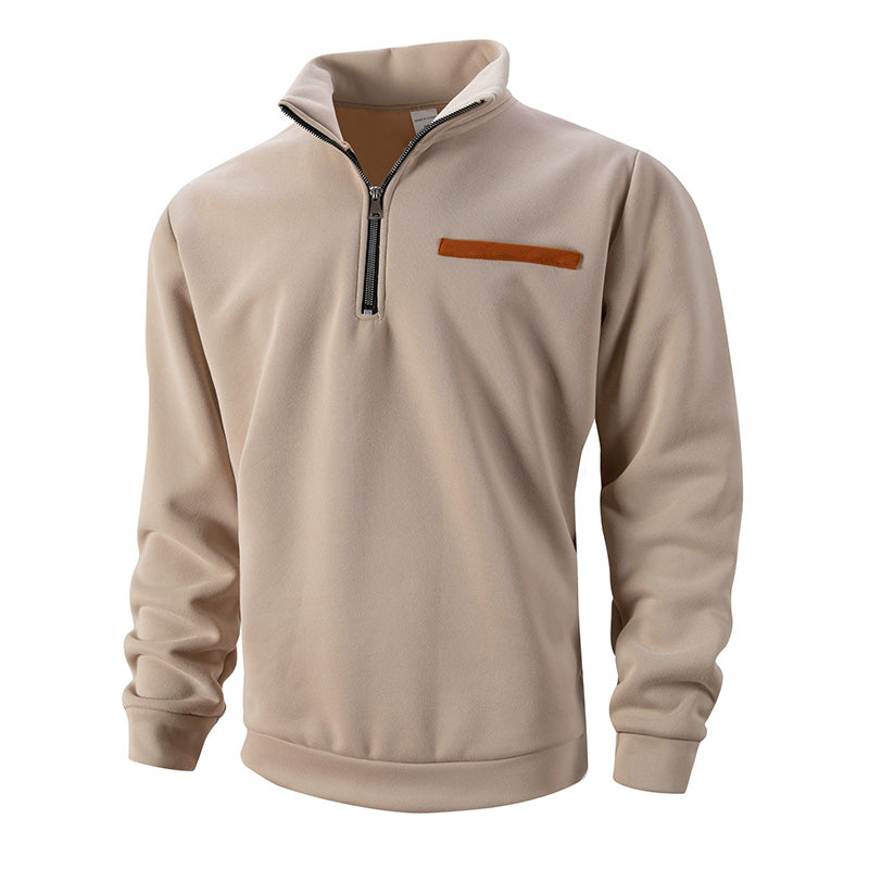 Men's Long Sleeve Half-Zip Shirt Casual Fit Versatile Everyday Layering