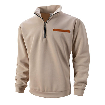 Men's Long Sleeve Half-Zip Shirt Casual Fit Versatile Everyday Layering