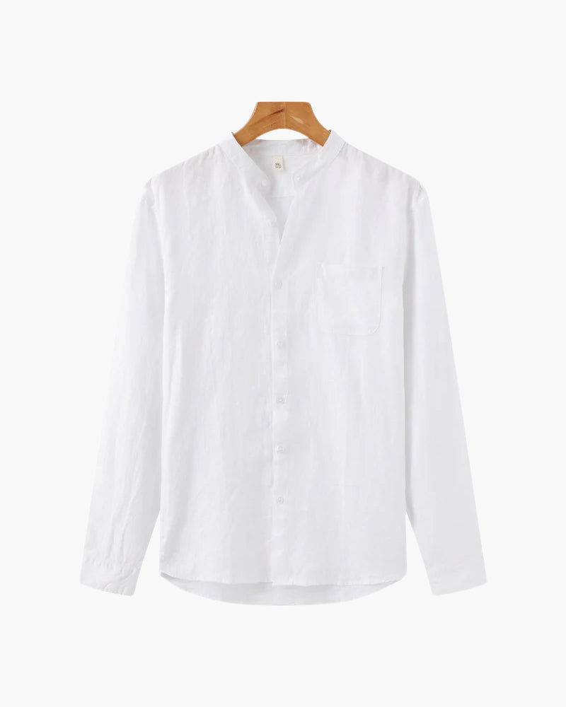 Men's Button-Up Shirt Classic Long-Sleeve Collared Casual Smart-Casual Office Everyday Relaxed Fit Versatile Corliss