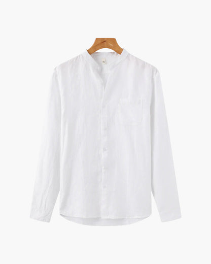 Men's Button-Up Shirt Classic Long-Sleeve Collared Casual Smart-Casual Office Everyday Relaxed Fit Versatile Corliss