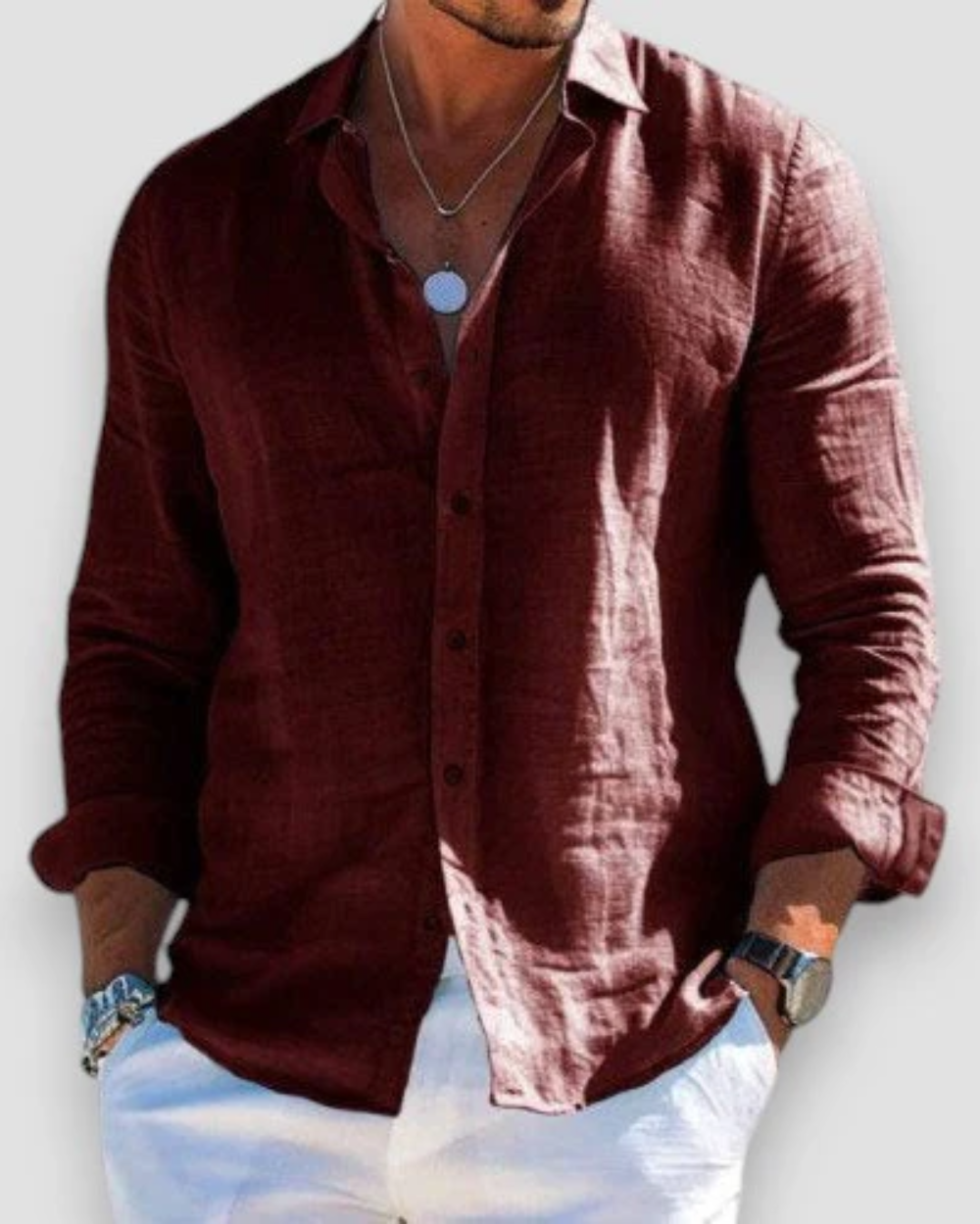 Men's Relaxed Shirt Short-Sleeve Button-Up Collared Casual Holiday Beach Smart-Casual Everyday Versatile Lightweight Renfrew