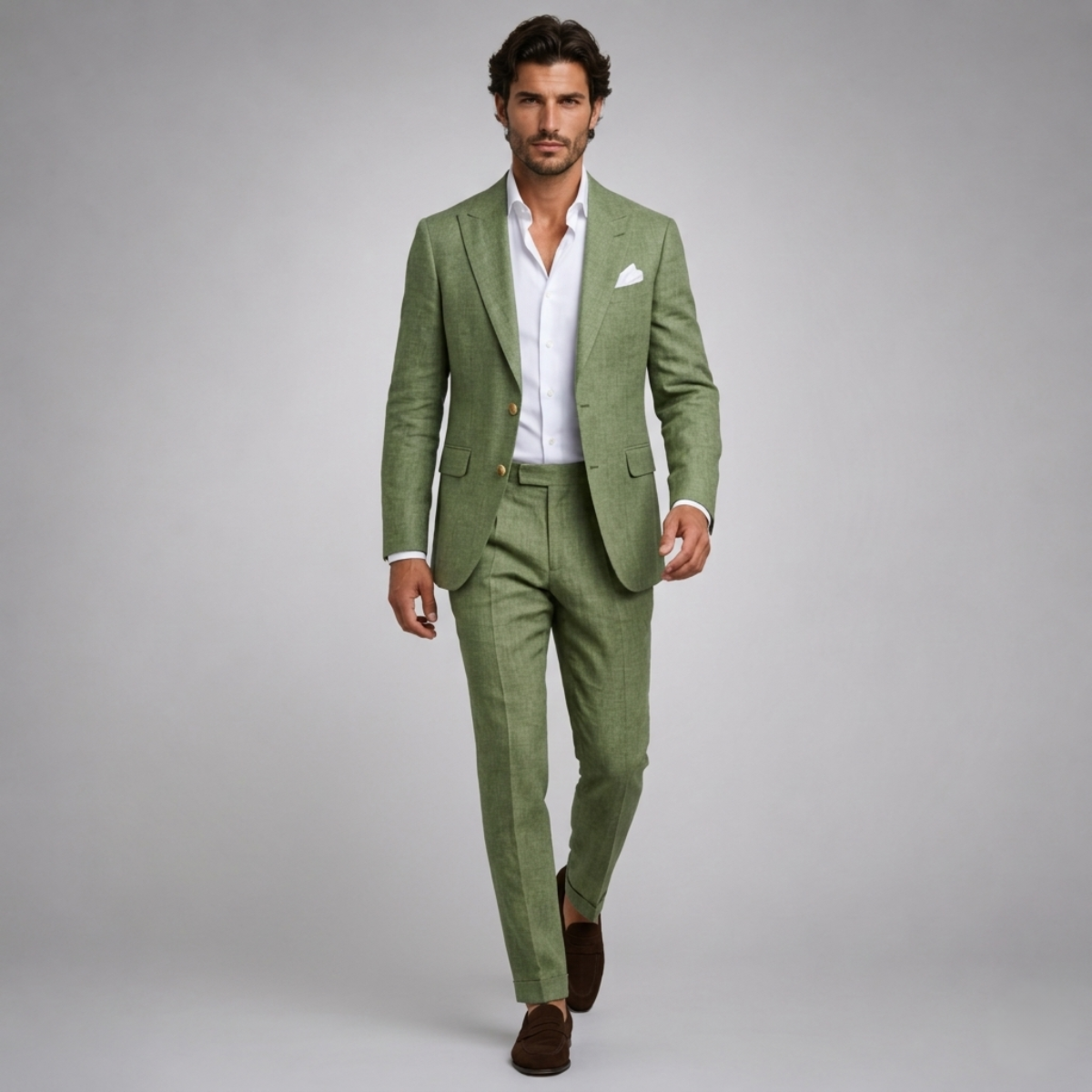 Men's Slim Fit Blazer and Trousers Two-Piece Suit Set Tailored Smart Formal Wedding Business Office Occasion Modern