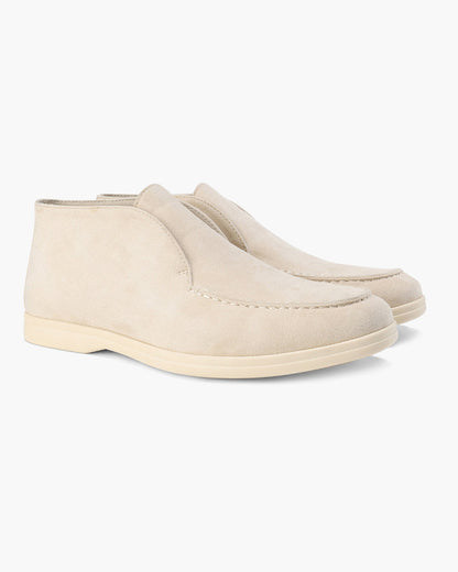 Men's Suede High-Cut Loafers Slip-On Round Toe Ankle Smart-Casual Casual Everyday Office Leather Look Marlon