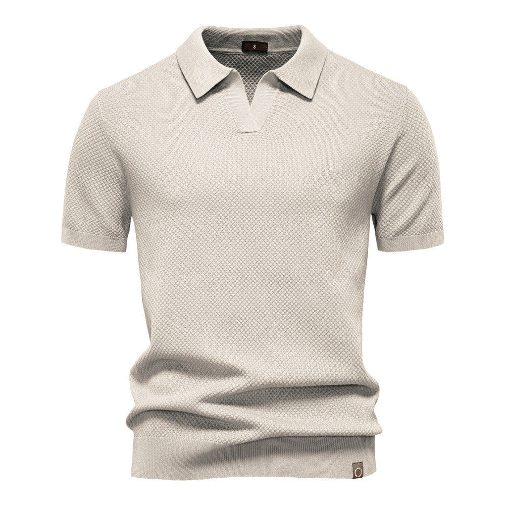 Men's Mesh Polo Shirt Short-Sleeve Collared Breathable Textured Casual Smart-Casual Everyday Golf Sport Regular Fit Osgood