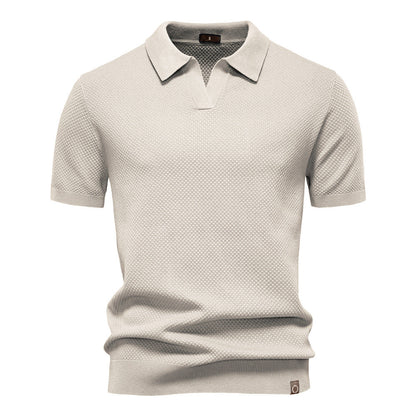Men's Mesh Polo Shirt Short-Sleeve Collared Breathable Textured Casual Smart-Casual Everyday Golf Sport Regular Fit Osgood