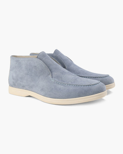 Men's Suede High-Cut Loafers Slip-On Round Toe Ankle Smart-Casual Casual Everyday Office Leather Look Marlon