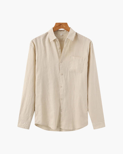 Men's Button-Up Shirt Classic Long-Sleeve Collared Casual Smart-Casual Office Everyday Relaxed Fit Versatile Corliss