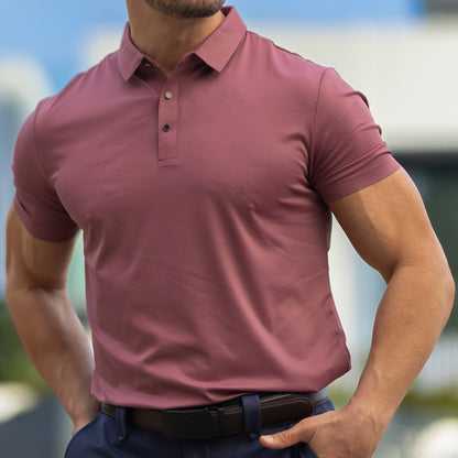 Men's Polo Shirt Minimalist Short-Sleeve Collared Regular Fit Casual Smart-Casual Everyday Golf Sport Versatile Brennan