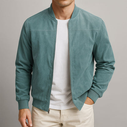 Men's Zip Jacket Minimalist Full-Zip Stand Collar Sleek Casual Layering Everyday Smart-Casual Streetwear Kellan